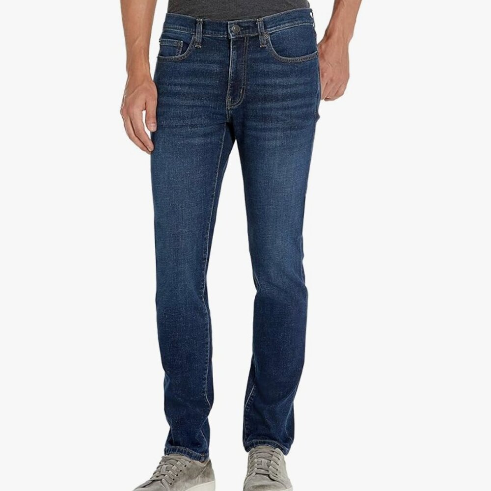 Amazon Essentials Mens Skinny-Fit Stretch Jeans, Dark Blue Vintage, 32x28, EUC